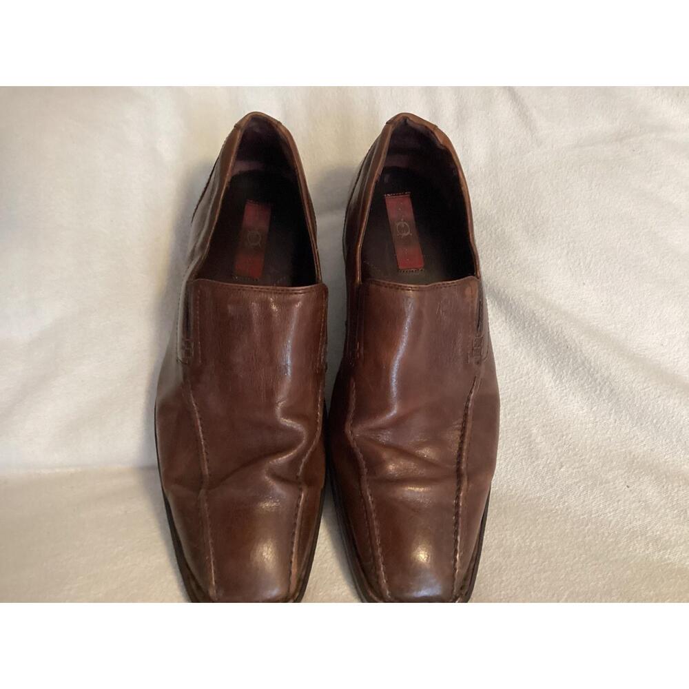 Mens Brown Leather Born Slip On Loafers Size 11.5 But Seem Larger